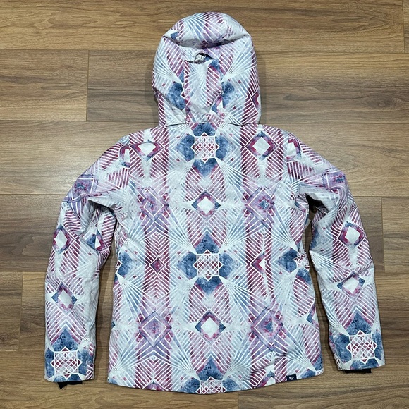 Roxy Women's Jetty Snow Jacket in Blue/Violet Labyrinth Pattern Size Medium - Picture 12 of 16